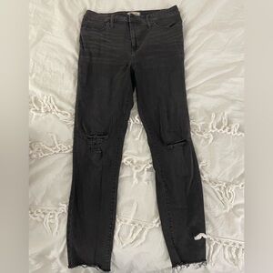 Women's Madewell Black Distressed Jeans